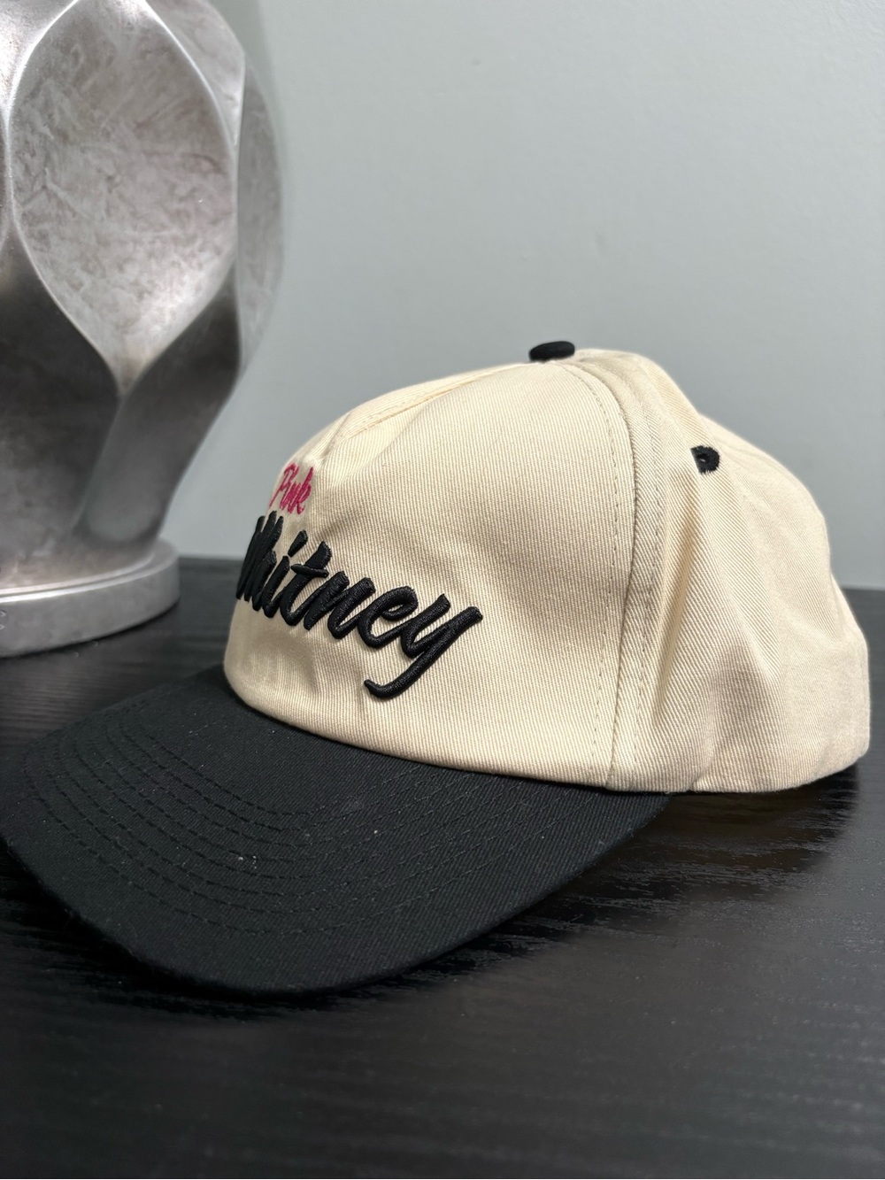 Barstool Sports Pink Whitney - Cream & Black SnapBack Hat - Picture 8 of 8